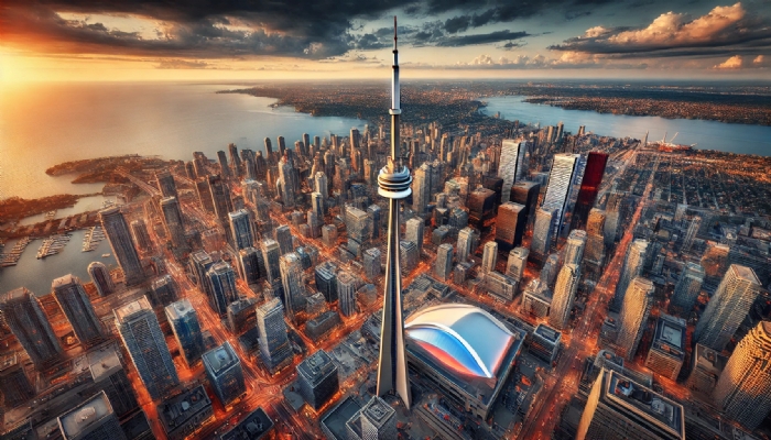 Toronto'nun Modern Yüzü: CN Kulesi'nden Şehre Kuş Bakışı Bakış